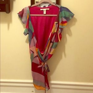 Multicolor Diane von Furstenberg Wrap Top - Silk